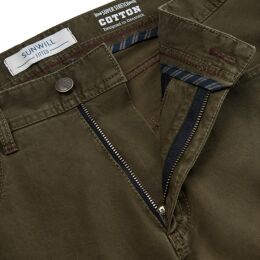 Sunwill Herren Hose Casual Extreme Flexibility 5-Taschen Khaki 34/34