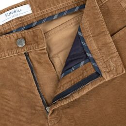 Sunwill Herren Hose Cord Fitted Fit Khaki 32/30