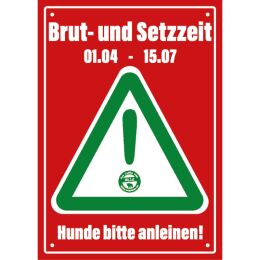 Wilde Aufkleber Hinweisschild Brut- und Setzzeit 01.04 -...
