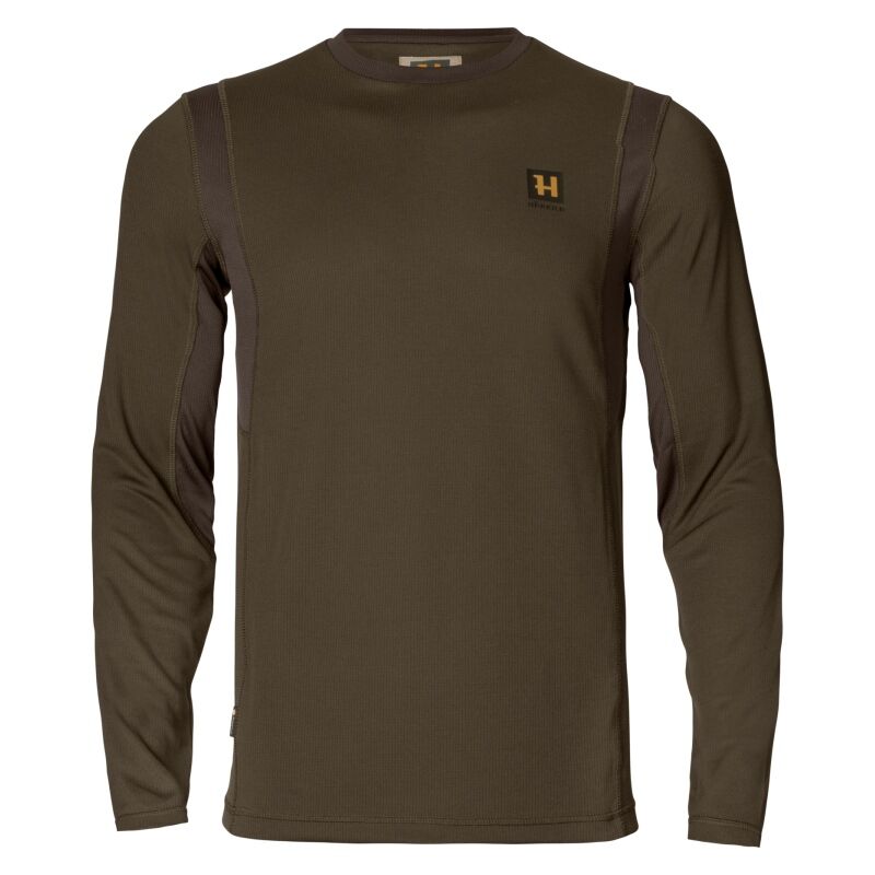 Härkila Herren Langarmshirt Forest Hunter GTX Hunting green/Shadow brown M