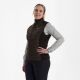 Deerhunter Damen Weste Caroline Wattiert mit Strick Brown Leaf