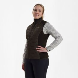 Deerhunter Damen Weste Lady Caroline Wattiert mit Strick Brown Leaf 40