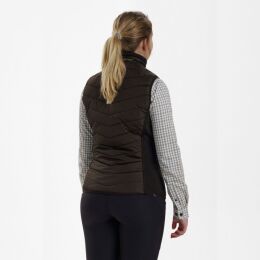 Deerhunter Damen Weste Lady Caroline Wattiert mit Strick Brown Leaf 40