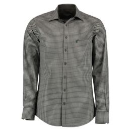 OS Trachten Herren Hemd Finn Slim Fit Oliv 37/38