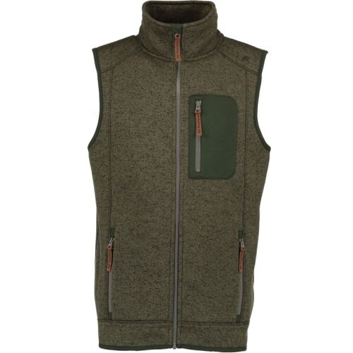 OS Trachten Herren Weste Strick Fleece Furkan Oliv 6XL
