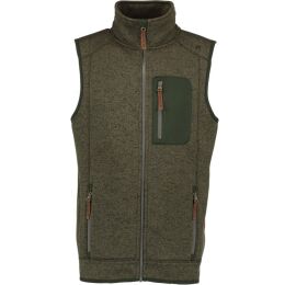 OS Trachten Herren Weste Strick Fleece Furkan Oliv 6XL