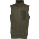 OS Trachten Herren Weste Strick Fleece Furkan Oliv 6XL