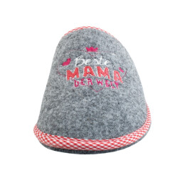 Adelheid Damen Filzpantoffel Beste Mama mausgrau 42/43