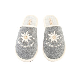 Adelheid Damen Filzpantoffel Gl&uuml;cksbringer mausgrau 38/39