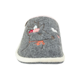 Adelheid Damen Filzpantoffel Gl&uuml;cksgef&uuml;hle mausgrau 38/39