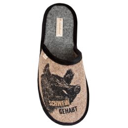 Adelheid Herren Filzpantoffel Schwein gehabt haselnuss haselnuss 40/41