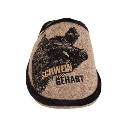Adelheid Herren Filzpantoffel Schwein gehabt haselnuss haselnuss 42/43