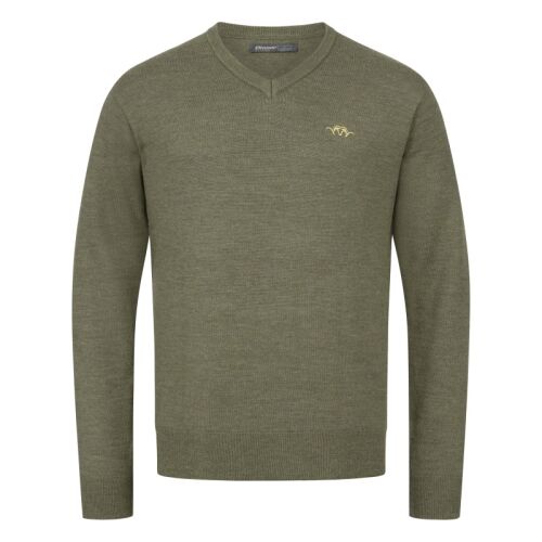 Blaser Herren Pullover Merino V-Neck Dunkeloliv L