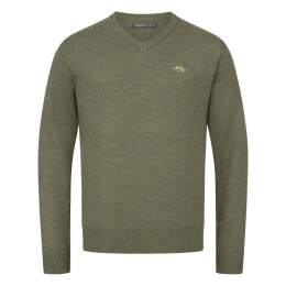 Blaser Herren Pullover Merino V-Neck Dunkeloliv L