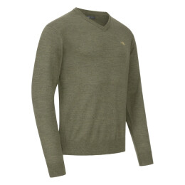 Blaser Herren Pullover Merino V-Neck Dunkeloliv L
