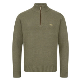 Blaser Herren Pullover Woll HZ Dunkeloliv XL
