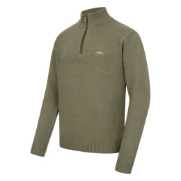 Blaser Herren Pullover Woll HZ Dunkeloliv XL