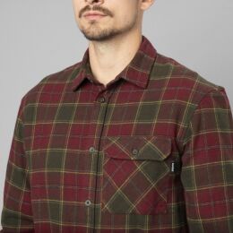 Seeland Herren Hemd Glen Flannel Red forest check L