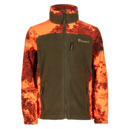 Pinewood Kinder Fleecejacke Furudal Strata Blaze/Hunter Green 152