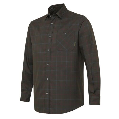 Beretta Herren Hemd Jargo Stretch Bark & Burgundy Check M