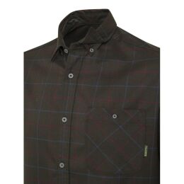 Beretta Herren Hemd Jargo Stretch Bark &amp; Burgundy Check M