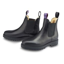 Blue Heeler Chelsea Boots Jackaroo mit Lammfell Schwarz 44