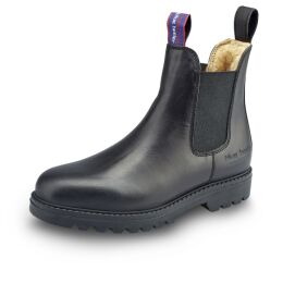 Blue Heeler Chelsea Boots Jackaroo mit Lammfell Schwarz 44