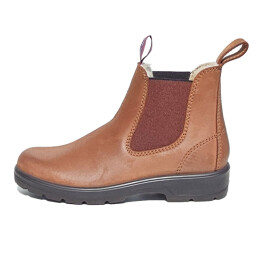 Blue Heeler Damen Chelsea Boots Brisbane mit Lammfell Cognac 37