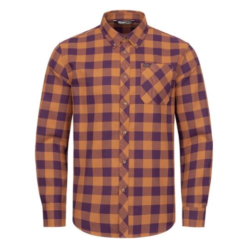 Blaser Herren Hemd Joshua Ocker/Lila kariert XL