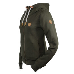 Hubertus Damen Hoodie-Jacke Oliv XS