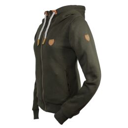 Hubertus Damen Hoodie-Jacke Oliv M