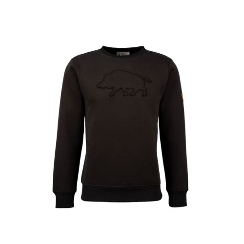 Hubertus Herren Funktions-Sweatshirt mit Keilerprägung "Oscar" Oliv/Braun S