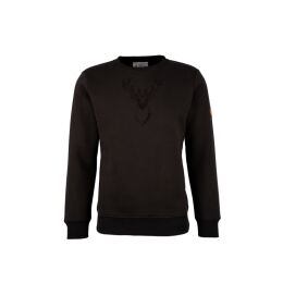 Hubertus Herren Funktions-Sweatshirt mit Hirschkopfpr&auml;gung "John" Oliv/Braun XXL