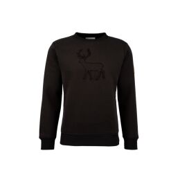 Hubertus Herren Funktions-Sweatshirt mit Hirschpr&auml;gung &quot;Jack&quot; Oliv/Braun 3XL