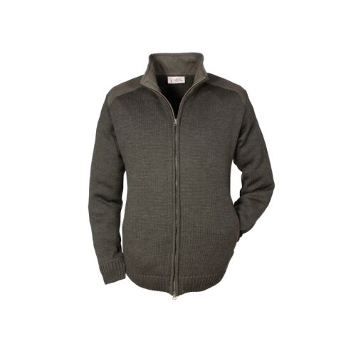 Hubertus Herren Strickjacke mit OS 1200 Besatz Oliv/Braun 68