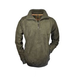 Hubertus Herren Fleece-Troyer Oliv 5XL