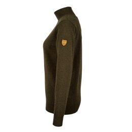Hubertus Damen Strickpullover "Christine" Oliv/Braun 36