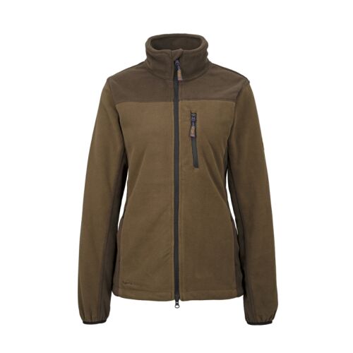 Hubertus Damen Fleecejacke "Eifel" Oliv/Braun M