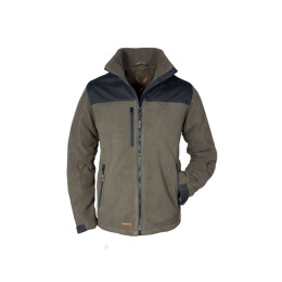 Hubertus Herren Fleecejacke Blouson &quot;Windblocker&quot; Oliv/Braun 5XL