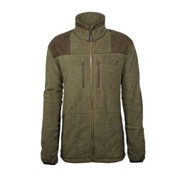 Hubertus Herren Fleecejacke mit Bes&auml;tzen Oliv/Braun 6XL