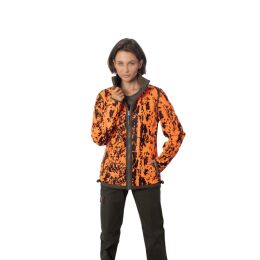 Hubertus Damen Wende-Fleecejacke &quot;Pirsch&quot; Oliv/Orange L