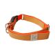 WowWow Hundehalsband mit integrierter Leine Leder Ockergelb L 51-70cm Halsumfang