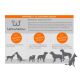 WowWow Hundehalsband mit integrierter Leine Leder Ockergelb L 51-70cm Halsumfang