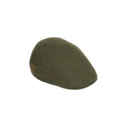 Rascher Jagd Kappe Tweed- Loden Rot Kariert 55