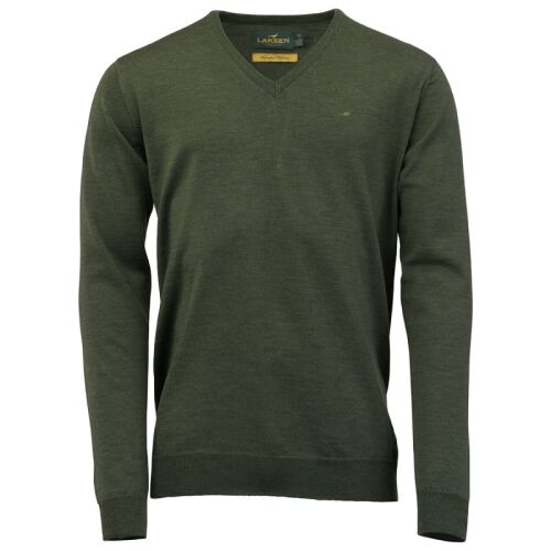Laksen Herren Pullover Sussex V-Neck Merino Knitwear Woody M/50