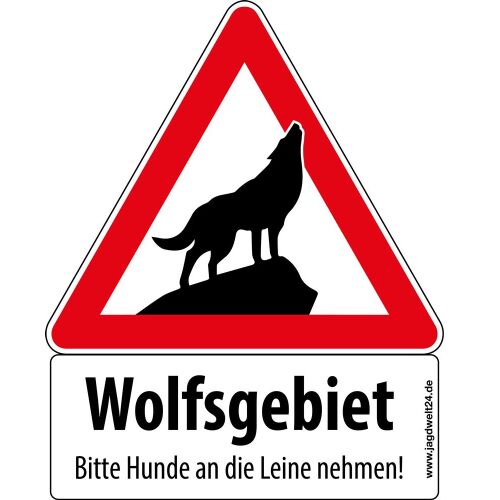 Warnschild "Wolfsgebiet" Groß
