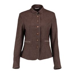 Gipfelst&uuml;rmer Damen Jacke Kurz Tailliert Dunkelbraun 40