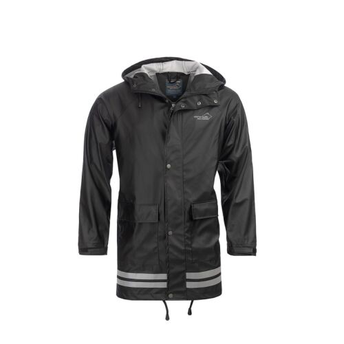 Arrak Unisex Regenmantel Schwarz XL