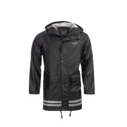 Arrak Unisex Regenmantel Schwarz XL