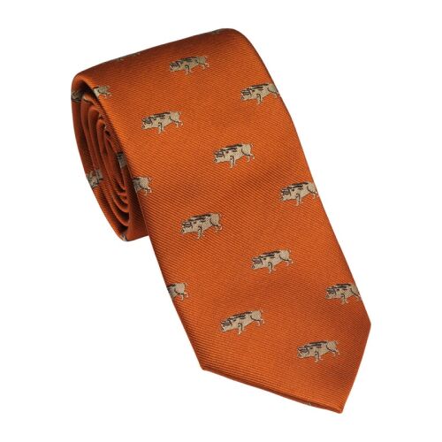 Laksen Herren Krawatte Wildschwein Blood Orange